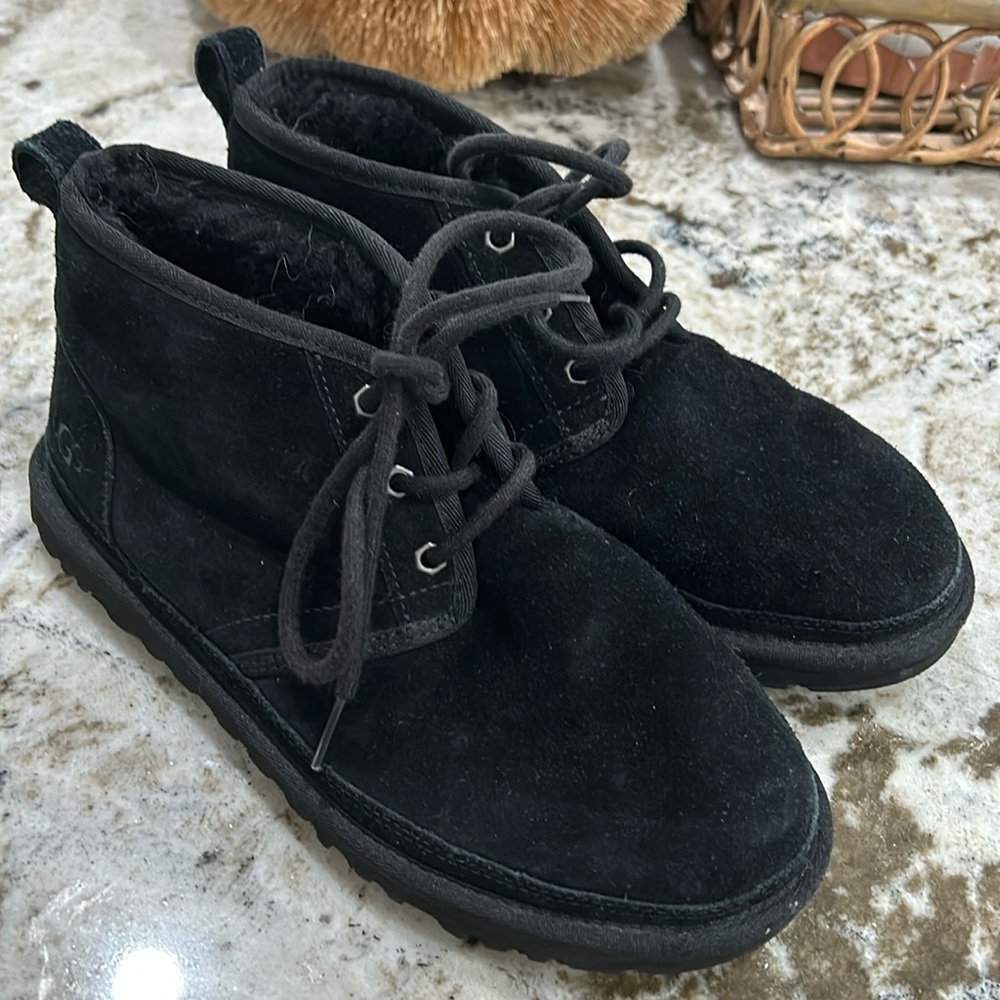 - UGG AUSTRALIA NEUMEL BLACK SUEDE BOOTIES